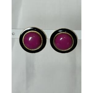 Cute Gold Tone Button Post Earrings